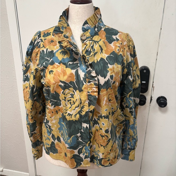 Sezane Coline Shirt in Garden Flowers - Picture 3 of 8